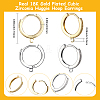 6 Pairs 2 Colors Rack Plating Brass Micro Pave Cubic Zirconia Hoop Earrings Findings KK-BBC0021-75-2