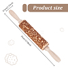 Flower Print Wood Rolling Pin AJEW-WH0528-06-2