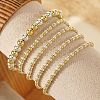 Brass Round Beaded Stretch Bracelet Sets ZD8778-1