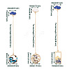 Cheriswelry 8Pcs 8 Style Zinc Alloy Bookmark for Reader AJEW-CW0005-05-9