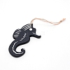MDF Board Pendant Ornaments HJEW-WH0014-20C-2