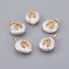 Natural Cultured Freshwater Pearl Pendants PEAR-F008-22G-1