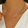 Stainless Steel Simple Round Beads Twisted Chain Fashionable Versatile Necklaces PL9617-4