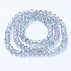 Electroplate Transparent Glass Beads Strands X-EGLA-A034-T6mm-Y05-2