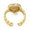 Rack Plating Brass Micro Pave Cubic Zirconia Open Cuff Rings RJEW-K266-08B-G-3