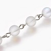 Handmade Synthetical Moonstone Beads Chains AJEW-JB00451-04-1