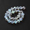 Transparent Electroplate Glass Beads Strands EGLA-N002-34E-H01-2
