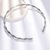6.5mm Twist Iron Chain Necklaces NJEW-G163-01P-2