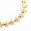 Star Brass Link Chain Necklaces NJEW-JN02949-2