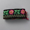 Ethnic Style Polyester Embroidery Flower Ribbon OCOR-WH0093-37C-1