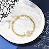 Brass Micro Pave Clear Cubic Zirconia Charm Bracelets LS-BJEW-M050-01G-01-1
