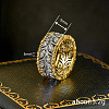 Brass Micro Pave Clear Cubic Zirconia Finger Rings FS-WG88BF1-01-5