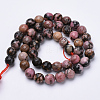 Natural Rhodonite Beads Strands G-S281-24-8mm-2