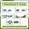 10Pcs 5 Styles Resin Pool Micro Landscape Scene Ornaments DJEW-LP0001-32-2