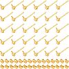 60Pcs 2 Styles Brass Stud Earring Findings KK-CA0001-35G-1