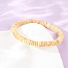 Natural Amber Beaded Stretch Bracelets for Women Men BJEW-D462-02A-5
