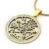 304 Stainless Steel Tetragrammaton Solomon Kabbalah Pendant Necklaces NJEW-S007-22G-2