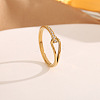 304 Stainless Steel Micro Pave Clear Cubic Zirconia Finger Rings FS-WG74BF6-03-1