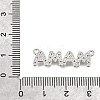 Mother's Day Brass Micro Pave Clear Cubic Zirconia Word Mama Connector Charms KK-V007-36P-3