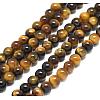Natural Tiger Eye Beads Strands X-G-S259-21-4mm-2