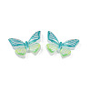 Translucent Printed Resin Cabochons CRES-N021-107B-1