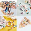 6Pcs 6 Colors Rainbow Silicone Beads JX322A-01-7