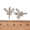 Brass Micro Pave Clear Cubic Zirconia Pendants CU-CBADD64-04P-3