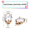 20Pcs 2 Colors Brass Micro Pave Cubic Zirconia Peg Bails Pendants KK-PH0004-05-4