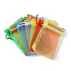 48Pcs 8 Colors Organza Bags Jewellery Storage Pouches Party Wedding Favour Gift Bags OP-FS0001-02-3