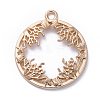 Zinc Alloy Open Back Bezel Pendants PALLOY-E577-20KCG-1