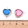 Polymer Clay Heart Beads with CCB Plastic Frame Connector Charms CLAY-T022-29M-02-3