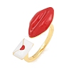 Brass Cuff Open Rings for Women KK-CBA17E5-02G-4