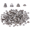 120Pcs 4 Style Tibetan Style Alloy Bead Cone FIND-LP0002-08-1