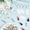 DIY Blank Double-sided Heat Transfer Aluminium Pendant Keychain Making Kits DIY-SP0005-26F-3