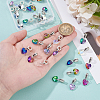 32Pcs 8 Styles AB Color Transparent Glass European Dangle Charms PALLOY-GA00045-3