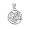 Brass Micro Pave Clear Cubic Zirconia Pendants KK-A273-26P-1