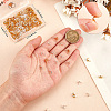 200Pcs 2 Colors Brass Bead Tips Knot Covers KK-BBC0015-91-3