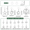 14 Pairs 14 Styles Glass Blank Dome Dangle Earrings EJEW-AB00021-3