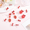 32Pcs 2 Styles Spray Paint Alloy Stud Earring Findings FIND-BBC0005-27-4