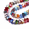 Electroplate Glass Beads Strands X-EGLA-N002-06L-3