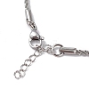 304 Stainless Steel Bone Rope Chain Bracelet for Women BJEW-I311-01B-P-2
