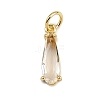 Brass Micro Pave Cubic Zirconia Pendants KK-C114-25G-2