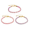 3Pcs 3 Colors 4MM Braided Nylon Cord Bracelets FIND-TA0009-40B-2