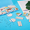 Fashewelry DIY Two Tone 3D Printed Drop Earring Making Kit DIY-FW0001-18-17