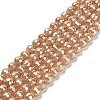 Electroplated Natural Quartz Round Beads Strands G-L598-A02-01A-1