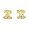 Brass Double Bead Caps KK-N259-23-3