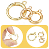 6Pcs 3 Styles Brass Spring Gate Clasps KK-SC0007-09-3