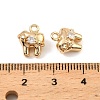 Brass Micro Pave Cubic Zirconia Charms KK-C155-22G-3