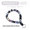 Resin Rondelle Bead with Polyester & Spandex Cord Phone Hand Strap Chains HJEW-TADJ0008-3