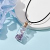 Glass Wish Bottle Pendant Necklace NJEW-JN04609-03-2